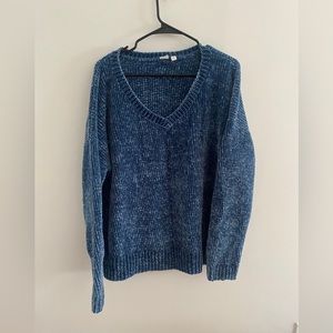 Chenille v-neck sweater